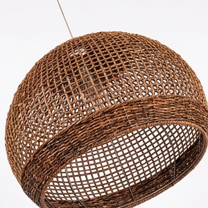 Lámpara colgante de lujo de fibra de plátano con forma de cúpula, estilo bohemio chic, para hoteles, restaurantes y complejos costeros. - Product Image 4