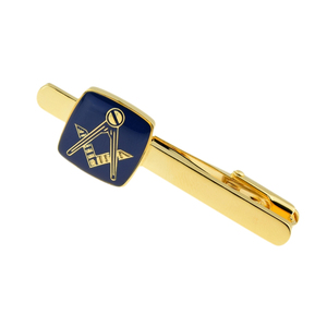 Pince à cravate maçonnique avec emblème équerre et compas, accessoire élégant pour homme, idée cadeau pour la Loge et la Fraternité, pour costume élégant - Product Image 2