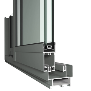 Perfil de Extrusión de Aluminio Serie 6000 Gris Metálico para Puertas Corredizas (Forma Cuadrada) - Product Image 5