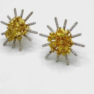 18K Gold Plated Textured Nugget <b>Stud</b> <b>Earrings</b> for Women Luxury Irregular Design <b>Fine</b> Jewelry <b>Earrings</b> Irregular Organic Design - Product Image 1