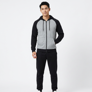 Best-selling Customized Casual Solid Breathable Lightweight Spandex/Cotton Unisex High Quality Tracksuits <b>Full</b> <b>Zips</b> <b>Hoodies</b> - Product Image 4