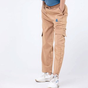 Women Cargo Pants Solid Color Mid Waist Elastic <b>Ankle</b>-Length Casual Pants With Pockets Breathable Woven Fit Loose - Product Image 1