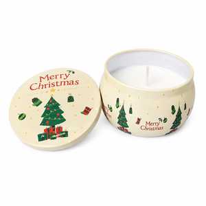 Luxury Organic Fruit Scented Soy Wax Handmade Art <b>Candle</b> with Elegant Metal Tin Lid-Christmas Holiday <b>Gift</b> - Product Image 3