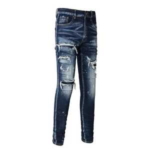 Personnalisez vos salopettes en jean déchiré coupe droite 2026 pour hommes grandes tailles, style urbain et confortable - Product Image 4