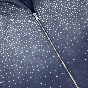 Sweat-shirt à capuche en molleton 100% coton avec strass, style streetwear hip-hop, coupe classique, pour homme, vêtements d'extérieur, pull unisexe - Product Image 4