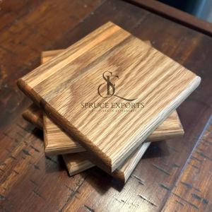 Premium Square Acacia & Sheesham Wooden <b>Coaster</b> <b>Set</b>. Handcrafted Two-Tone Finish Drink Mats & Pads For Eco-Friendly Table Decor - Product Image 4