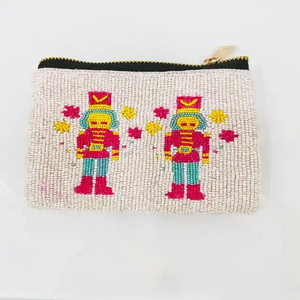 Monedero bordado con cuentas de semillas, color personalizado, a la moda, para mujeres y niñas, de MD HANDICRAFTS - Product Image 1