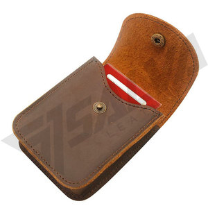 Étui à cartes en cuir véritable avec fermeture à pression, étui de voyage, cadeaux pour joueurs de poker, sac à cartes gravé - Product Image 2