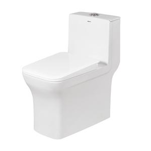 Venta Exclusiva de Inodoro de Cerámica Blanca de Origen Indio, de Una Pieza, para Instalar en el Suelo, para Uso en Hoteles y Villas - Product Image 1