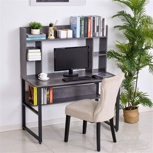 Scrivania Ergonomica Regolabile in Altezza per Ufficio/Gaming con Libreria in Acciaio Inossidabile e Legno (MDF) - Product Image 5