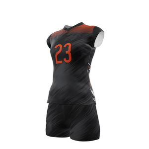 Custom Women Volleyball Jersey Set V Neck Quick Dry Breathable Sublimation Team Uniform OEM ODM Wholesale Supplier - Product Image 3