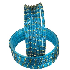 Ensemble de bracelets en verre goutte d'eau à finition brillante, bijoux de mode étincelants pour mariage, fête et usage quotidien, en vente - Product Image 1