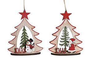 Concept Home Factory MDF <b>Christmas</b> Ornaments Snowman Snowflake <b>Reindeer</b> Tree Fashion Hollow Laser Cutting Customized Size - Product Image 4