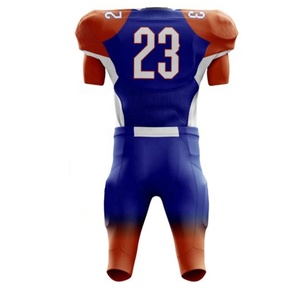 Maillot de football américain d'été respirant à manches courtes, uniforme de football de haute qualité sublimé évacuant l'humidité - Product Image 3