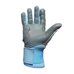 New High Quality Professional Split Leather Lightweight Durable Grip Left-handed Baseball Batting Gloves Customized <b>Logo</b> - Product Image 6