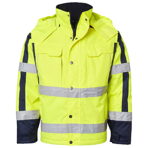 High-Visibility <b>Winter</b> Safety Jacket Waterproof Industrial Construction Warm <b>Workwear</b> Waterproof Windproof Security Jacket - Product Image 5