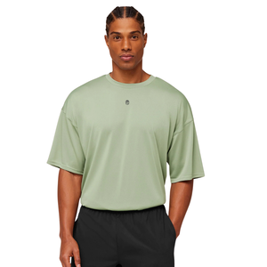 Camiseta Deportiva Extra Grande para Hombre, Transpirable, de Alto Rendimiento, Holgada, para Entrenamiento, Color Verde Niebla - Product Image 1