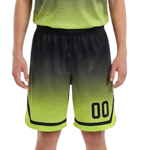 Ensemble de basketball Ombre pour jeunes garçons : Maillot sans manches à col en V et short ample assorti avec ourlet contrastant, nom de l'équipe et numéro du joueur - Product Image 5