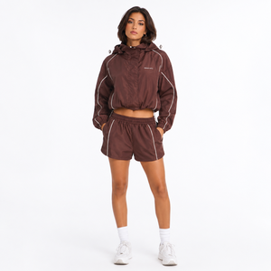 Chaqueta cortavientos unisex personalizada de talla grande, conjunto deportivo para exteriores, chaqueta con cremallera de un cuarto para mujer, pantalones cortos, chaquetas ligeras y transpirables para hombre - Product Image 1