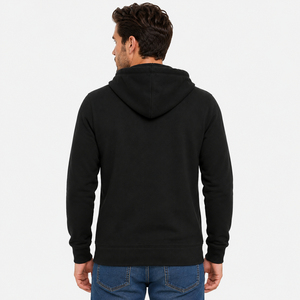 Men's hooded <b>zipper</b> <b>sweatshirt</b> designed for everyday comfort with lightweight warmth and versatile style for modern casual - Product Image 4