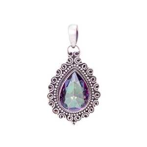 Colgante de Topacio Místico Arcoíris, Plata de Ley 925, Collar de Piedras Preciosas Hecho a Mano, Joyería de Lujo, Regalo - Product Image 3
