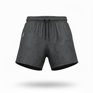 Double <b>Layer</b> Custom Silk Screen Printed Plain 100% Polyester Street Wear High Street Style Breathable Short 7 Inch Inseam Shorts - Product Image 1