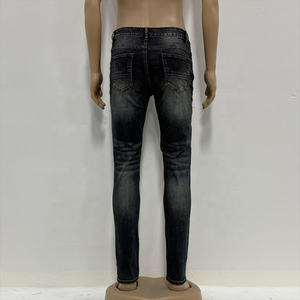 OEM/ODM High Quality <b>Men's</b> Designer Ripped Vintage Slim <b>Jeans</b> Blue <b>Men</b> Pants Distressed Denim <b>Jeans</b> - Product Image 2