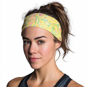 Diadema rubia champán estilo cola de caballo para correr, banda para el pelo de sublimación para mujer - Product Image 6