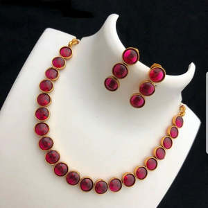 Ruby Kemp Style Designer Pearl and CZ Bridal Jewelry Set - Product Image 2