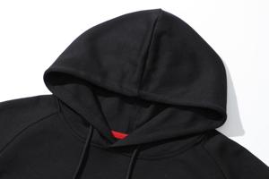 Sudadera con Capucha Extra Grande para Hombre, Diseño Color Block, Estilo Casual, Tejido de Algodón, Color Blanco Beige, Estilo Otoñal - Product Image 5