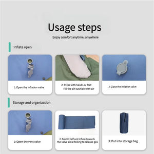 Matelas pneumatique de camping imperméable pliable et portable avec pompe à pied intégrée pour une utilisation en extérieur - Product Image 3