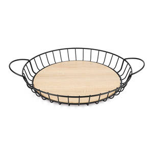 Premium Quality Eco-Friendly Modern Iron Wire Multifunction <b>Food</b> Storage <b>Basket</b> Set Handle Rectangle Shape for Bedroom Bathroom - Product Image 3