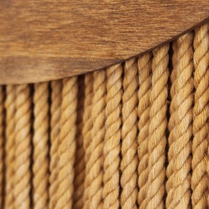 Decoración de pared circular de macramé bohemio con temática natural, 4 piezas, con borlas y parte superior de madera, para la sala de estar. - Product Image 5
