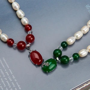 Collar de Perlas de Agua Dulce de 7-8 mm, Elegante y Sofisticado, Collar de Perlas de Arroz, Regalo - Product Image 4