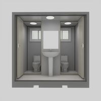 Maison mobile de haute qualité à construction rapide avec toilettes et douche, maison préfabriquée modulaire