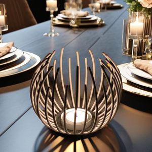 ที่วางชาโลหะช่วยเพิ่มความแวววาวให้กับงานแต่งงานงานรื่นเริงหรือของตกแต่งบ้านในชีวิตประจำวัน - Product Image 1