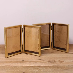 Top Selling Brass Rectangular Hanging Photo <b>Frame</b> Tabletop Adjustable Horizontal Metal Photo <b>Frame</b> Home Decorative Eco-Friendly - Product Image 3