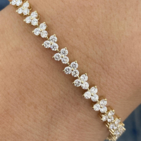 Bracelet en diamant cultivé en laboratoire certifié IGI, or massif 10K 14K 18K, or jaune, or blanc, or rose, bijoux éthiques et durables pour femmes