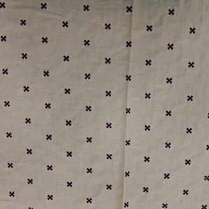 Tela de algodón blanca bordada con cruz morada Buti, material ligero para vestidos, manualidades y decoración del hogar, ¡en oferta! - Product Image 2