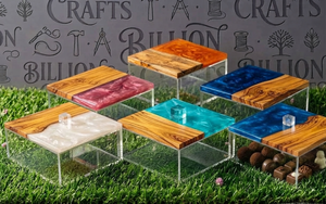 Clear <b>Acrylic</b> Chocolate <b>Storage</b> Box with Beech Wood Grain Lid Rectangular Food <b>Container</b> 1 Layer Hinged Lid Minimalist Design - Product Image 5