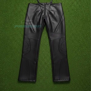 Men Royal Color Cowhide Leather Pant Unisex Mens Plus Sizes With Panel <b>Work</b> Fashionable Leather <b>Jeans</b> Pant - Product Image 2