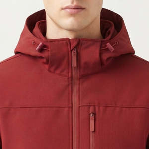 Veste matelassée à capuche pour homme, couleur unie, fermeture éclair, coupe-vent, vêtement d'extérieur décontracté, coupe régulière, coque en polyester, vêtement d'hiver - Product Image 5