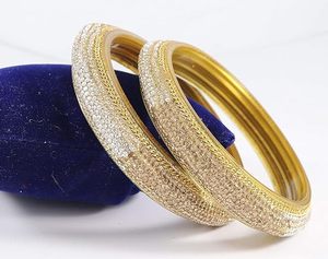 Premium Quality Ethnic Wedding Gold Plated Bangle Set Pearl Border Imitation Pearl Trendy Style Rahul Bangle Brand Wholesale - Product Image 3