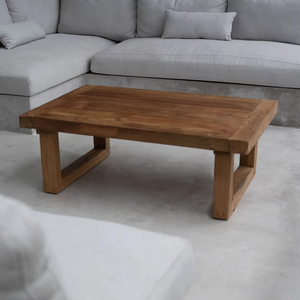 Modern Kenny <b>Coffee</b> <b>Table</b> Premium Solid Teak Construction Rectangular Low Handmade Durable Minimalist Living Room Outdoor - Product Image 1