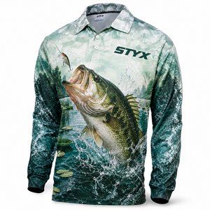 Polyester Fishing Shirt <b>Hoodie</b> UPF50+ Quick Dry Custom Long Sleeve Sublimation UV Protection Sunwear OEM ODM Wholesale - Product Image 6