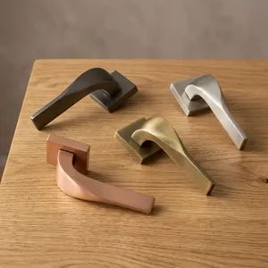Manijas de puerta de embutir personalizadas, estilo antiguo, en acero inoxidable, negro grafito, CP, negro PVD, oro, oro rosa PVD, negro, OEM, ODM, marca privada, suministro a granel - Product Image 1