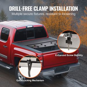 Copertura Tonneau Tri-Fold per Cassone Pickup Chevy Silverado GMC Sierra 1500 2019-2024, Modello F-250 con Cassone da 5FT 8\" - Product Image 5