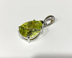 Pendentif en argent sterling 925, pendentif fait main, bijoux péridot, cadeau pour elle/lui, cadeau d'anniversaire - Product Image 6