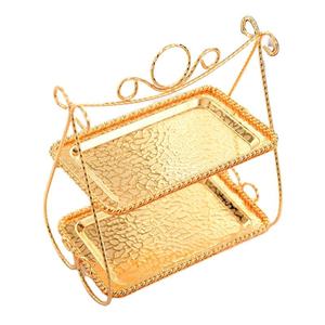 Gold Iron Geometric Dessert Table Plinth Square Round <b>Cake</b> <b>Stand</b> Pedestal Wedding Catering Buffet Riser Rack - Product Image 6