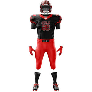 American Football Uniform Compression Set Quick Dry Hot Selling <b>Cheap</b> Price Jersey With <b>Padded</b> Pants Printed Uniform Set OEM - Product Image 3